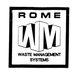 ROME WASTE MANAGEMENT SYSTEMS WM logo