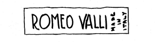 ROMEO VALLI MADE IN ITALY logo
