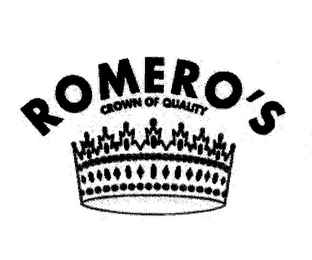 ROMERO'S CROWN OF QUALITY logo