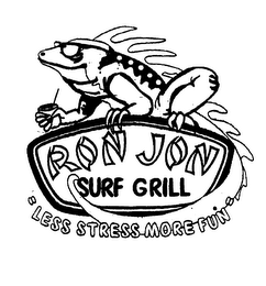RON JON SURF GRILL"LESS STRESS MORE FUN" logo