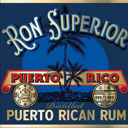 RON SUPERIOR FI JOANNES EST NOMEN EJVSDISTILLED PUERTO RICO PUERTO RICAN RUM logo