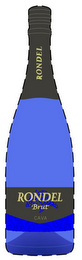 RONDEL RONDEL BRUT FERMENTED IN THIS BOTTLE CAVA PRODUCT OF SPAIN logo