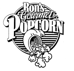 RON'S GOURMET POPCORN logo