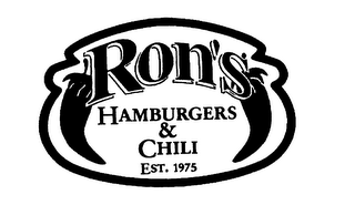 RON'S HAMBURGERS & CHILI EST. 1975 logo