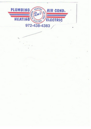RON'S PLUMBING AIR COND. HEATING ELECTRIC 972-438-4383 logo