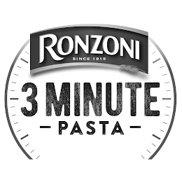 RONZONI SINCE 1915 3 MINUTE PASTA logo