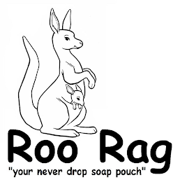 ROO RAG "YOUR NEVER DROP SOAP POUCH" logo