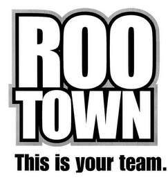 ROO TOWN THIS IS YOUR TEAM. logo