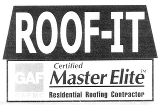 ROOF-IT CERTIFIED MASTERELITE RESIDENTIAL ROOFING CONTRACTOR logo