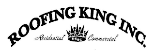 ROOFING KING INC. RESIDENTIAL COMMERCIAL RK logo