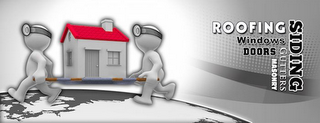 ROOFING WINDOWS DOORS SIDING GUTTERS MASONRY logo