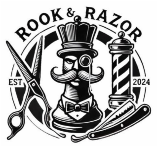 ROOK & RAZOR EST 2024 logo