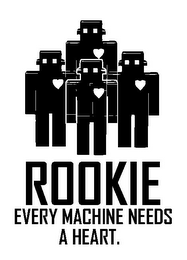 ROOKIE EVERY MACHINE NEEDS A HEART. logo
