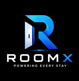 ROOMX POWERING EVERY STAY logo