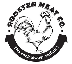 · ROOSTER MEAT CO. · THIS COCK ALWAYS SATISFIES logo
