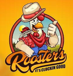 ROOSTER'S ITS CLUCKIN GOOD logo