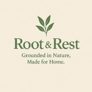 ROOT & REST GROUNDED IN NATURE, MADE FOR HOME. logo