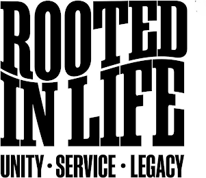 ROOTED IN LIFE UNITY SERVICE LEGACY logo