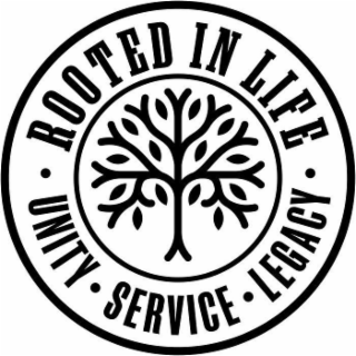 ROOTED IN LIFE UNITY SERVICE LEGACY logo