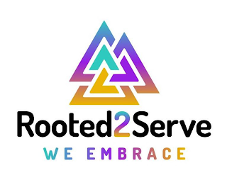 ROOTED2SERVE WE EMBRACE logo
