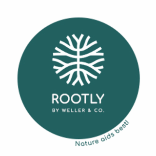 ROOTLY BY WELLER & CO. NATURE AIDS BEST! logo