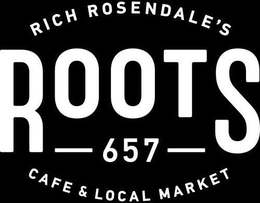 ROOTS 657 RICH ROSENDALE'S CAFE & LOCAL MARKET logo