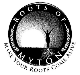 ROOTS OF MYTON MAKE YOUR ROOTS COME ALIVE logo