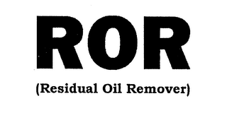 ROR (RESIDUAL OIL REMOVER) logo