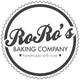 RORO'S BAKING COMPANY HANDMADE WITH LOVE logo