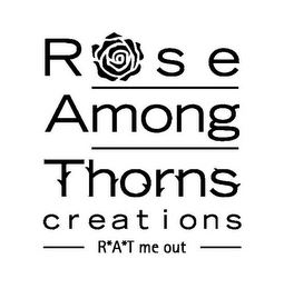 ROSE AMONG THORNS CREATIONS R*A*T ME OUT logo