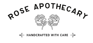 ROSE APOTHECARY HANDCRAFTED WITH CARE logo