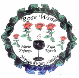 ROSE WINE MOTION PICTURE STUDIOS NDOTO KNFANYA KUJA KWELI RW CNOZI JASHO DAMU logo