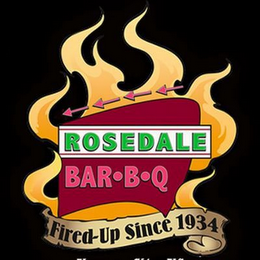 ROSEDALE BAR · B · Q FIRED-UP SINCE 1934 logo