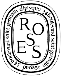 ROSES DIPTYQUE 34 BOULEVARD SAINT GERMAIN PARIS 5E 34 BOULEVARD SAINT GERMAIN logo