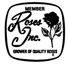 ROSES, INC.  MEMBER GROWER OF QUALITY ROSES logo