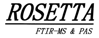 ROSETTA FTIR-MS & PAS