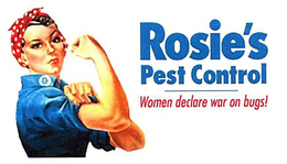 ROSIE'S PEST CONTROL WOMEN DECLARE WAR ON BUGS! logo