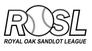 ROSL ROYAL OAK SANDLOT LEAGUE logo