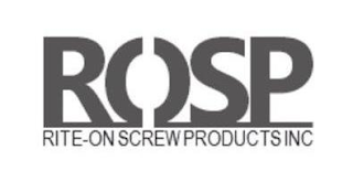 ROSP RITE-ON SCREW PRODUCTS INC logo
