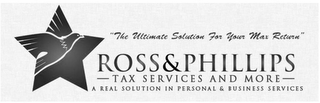 ROSS & PHILLIPS TAX SERVICES AND MORE "THE ULTIMATE SOLUTION FOR YOUR MAX RETURN" A REAL SOLUTION IN PERSONAL & BUSINESS SERVICES logo