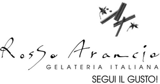 ROSSO ARANCIO GELATERIA ITALIANA SEGUI IL GUSTO! logo