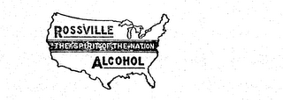 ROSSVILLE THE SPIRIT OF THE NATION ALCOHOL logo