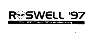 ROSWELL '97 THE UFO CRASH. 50TH ANNIVERSARY logo