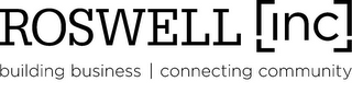 ROSWELL INC BUILDING BUSINESS CONNECTING COMMUNITY logo