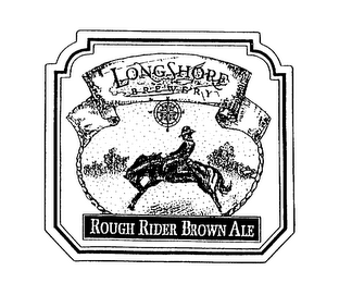 ROUGH RIDER BROWN ALE LONGSHORE BREWERY logo