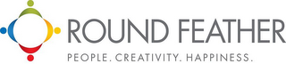 ROUND FEATHER PEOPLE. CREATIVITY. HAPPINESS. logo