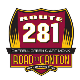 ROUTE 281 DARRELL GREEN & ART MONK ROAD TO CANTON HALL OF FAME 2008 logo