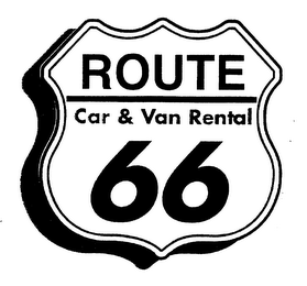 ROUTE 66 CAR & VAN RENTAL logo