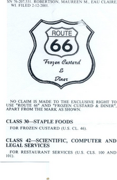 ROUTE 66 FROZEN CUSTARD & DINER logo