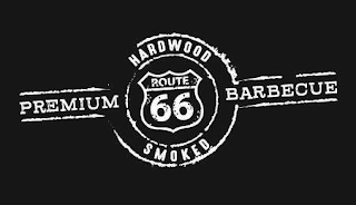 ROUTE 66 HARDWOOD SMOKED PREMIUM BARBECUE logo